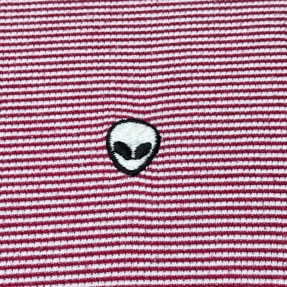 Brandy Melville Striped Tori Alien Patch Tee *Small Flaw* - Picture 7 of 12